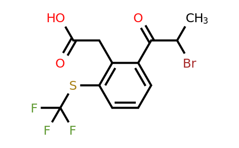 1805700-56-4 | 2-(2-Bromopropanoyl)-6-(trifluoromethylthio)phenylacetic acid