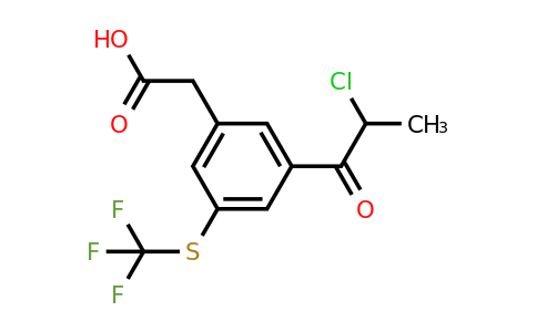 1805700-68-8 | 3-(2-Chloropropanoyl)-5-(trifluoromethylthio)phenylacetic acid