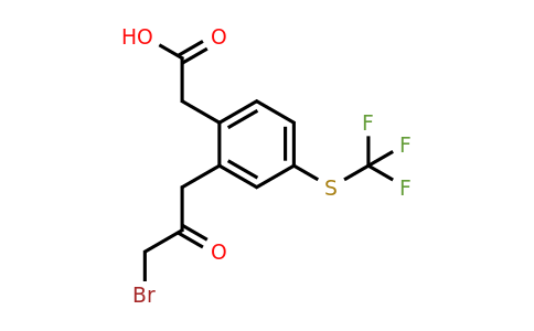 1805700-89-3 | 2-(3-Bromo-2-oxopropyl)-4-(trifluoromethylthio)phenylacetic acid