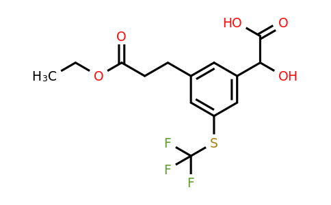 1805701-02-3 | 3-(3-Ethoxy-3-oxopropyl)-5-(trifluoromethylthio)mandelic acid
