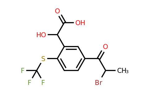 1805701-58-9 | 5-(2-Bromopropanoyl)-2-(trifluoromethylthio)mandelic acid