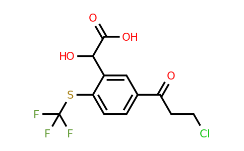 1805701-85-2 | 5-(3-Chloropropanoyl)-2-(trifluoromethylthio)mandelic acid