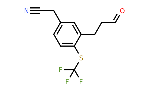1805702-35-5 | 3-(3-Oxopropyl)-4-(trifluoromethylthio)phenylacetonitrile
