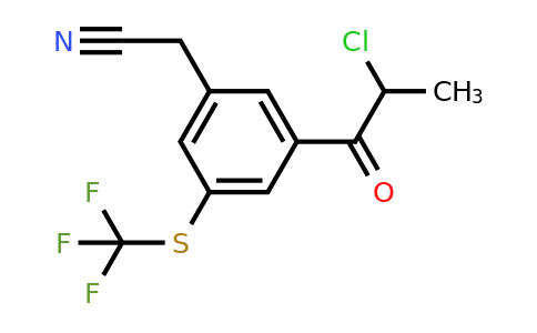 1805702-55-9 | 3-(2-Chloropropanoyl)-5-(trifluoromethylthio)phenylacetonitrile