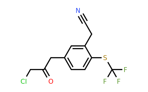 1805702-74-2 | 5-(3-Chloro-2-oxopropyl)-2-(trifluoromethylthio)phenylacetonitrile
