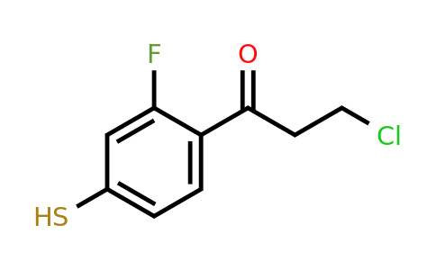 1805702-90-2 | 3-Chloro-1-(2-fluoro-4-mercaptophenyl)propan-1-one
