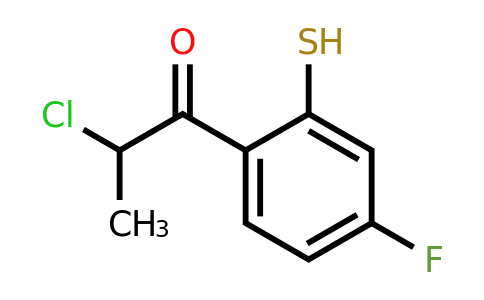 1805702-96-8 | 2-Chloro-1-(4-fluoro-2-mercaptophenyl)propan-1-one