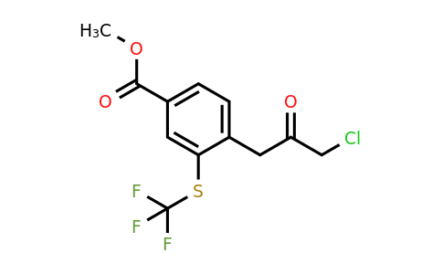 1805703-34-7 | Methyl 4-(3-chloro-2-oxopropyl)-3-(trifluoromethylthio)benzoate