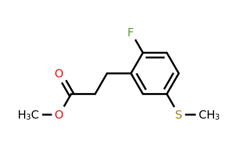 1805703-40-5 | Methyl 3-(2-fluoro-5-(methylthio)phenyl)propanoate
