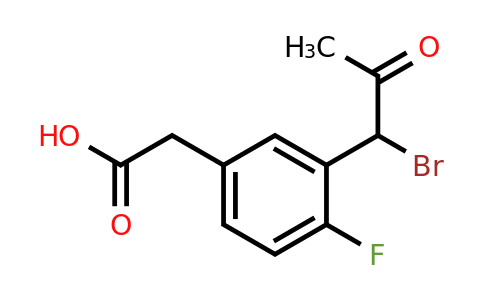 1805704-74-8 | 3-(1-Bromo-2-oxopropyl)-4-fluorophenylacetic acid