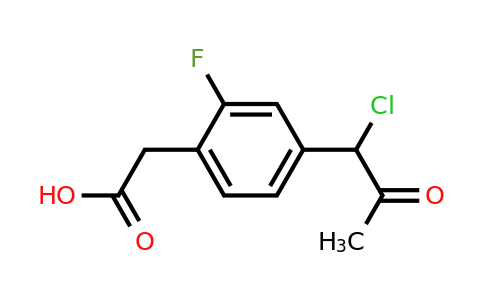 1805704-76-0 | 4-(1-Chloro-2-oxopropyl)-2-fluorophenylacetic acid