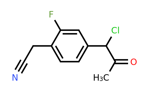 1805704-96-4 | 4-(1-Chloro-2-oxopropyl)-2-fluorophenylacetonitrile