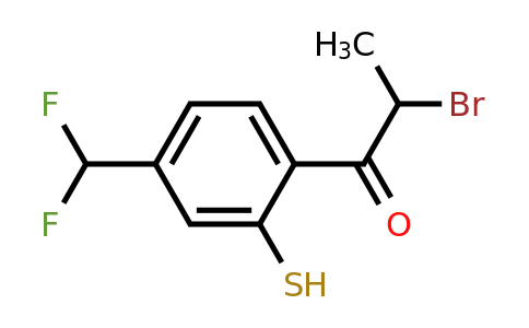 1805706-10-8 | 2-Bromo-1-(4-(difluoromethyl)-2-mercaptophenyl)propan-1-one