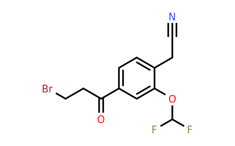1805706-60-8 | 4-(3-Bromopropanoyl)-2-(difluoromethoxy)phenylacetonitrile