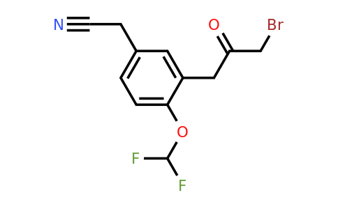 1805707-05-4 | 3-(3-Bromo-2-oxopropyl)-4-(difluoromethoxy)phenylacetonitrile