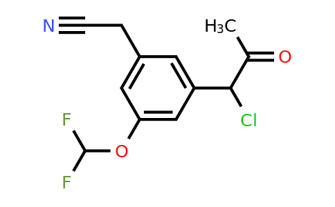 1805707-15-6 | 3-(1-Chloro-2-oxopropyl)-5-(difluoromethoxy)phenylacetonitrile