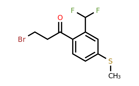 1805708-10-4 | 3-Bromo-1-(2-(difluoromethyl)-4-(methylthio)phenyl)propan-1-one