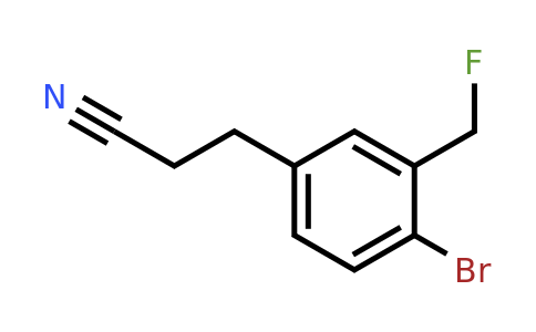 1805708-38-6 | 3-(4-Bromo-3-(fluoromethyl)phenyl)propanenitrile