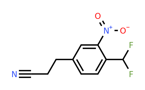 1805708-57-9 | 4-(Difluoromethyl)-3-nitrophenylpropanenitrile