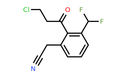 1805710-37-5 | 2-(3-Chloropropanoyl)-3-(difluoromethyl)phenylacetonitrile