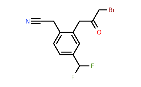 1805710-52-4 | 2-(3-Bromo-2-oxopropyl)-4-(difluoromethyl)phenylacetonitrile