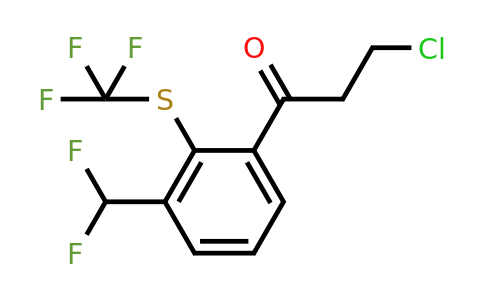1805711-18-5 | 3-Chloro-1-(3-(difluoromethyl)-2-(trifluoromethylthio)phenyl)propan-1-one