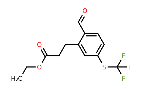 1805712-21-3 | Ethyl 3-(2-formyl-5-(trifluoromethylthio)phenyl)propanoate