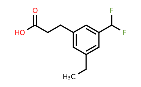 1805712-32-6 | 3-(Difluoromethyl)-5-ethylphenylpropanoic acid