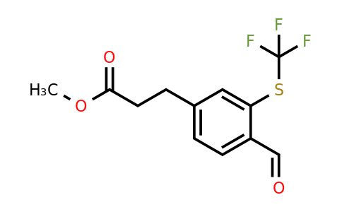 1805712-41-7 | Methyl 3-(4-formyl-3-(trifluoromethylthio)phenyl)propanoate