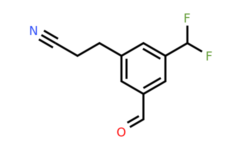 1805713-85-2 | 3-(Difluoromethyl)-5-formylphenylpropanenitrile