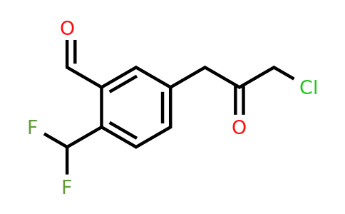 1805714-44-6 | 5-(3-Chloro-2-oxopropyl)-2-(difluoromethyl)benzaldehyde