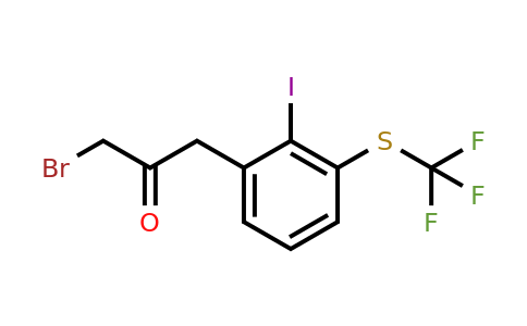 1805715-27-8 | 1-Bromo-3-(2-iodo-3-(trifluoromethylthio)phenyl)propan-2-one