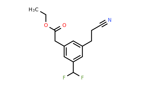 1805716-11-3 | Ethyl 3-(2-cyanoethyl)-5-(difluoromethyl)phenylacetate
