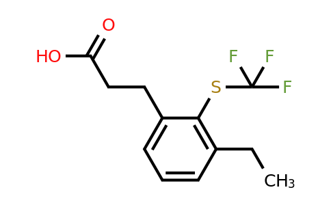 1805717-29-6 | 3-(3-Ethyl-2-(trifluoromethylthio)phenyl)propanoic acid