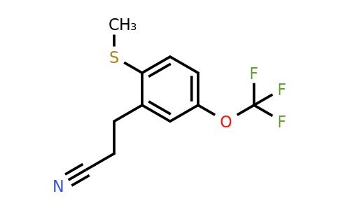 1805720-46-0 | 3-(2-(Methylthio)-5-(trifluoromethoxy)phenyl)propanenitrile