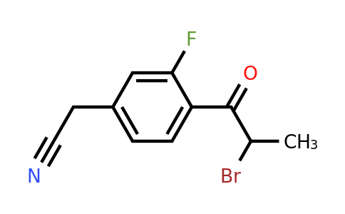 1805722-23-9 | 4-(2-Bromopropanoyl)-3-fluorophenylacetonitrile