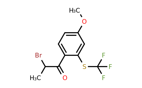 1805722-82-0 | 4-(2-Bromopropanoyl)-3-(trifluoromethylthio)anisole