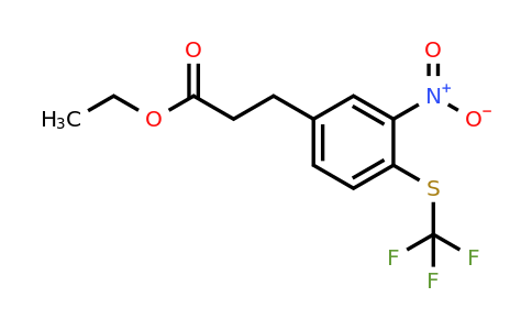 1805723-54-9 | Ethyl 3-(3-nitro-4-(trifluoromethylthio)phenyl)propanoate