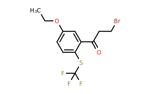 1805723-65-2 | 3-Bromo-1-(5-ethoxy-2-(trifluoromethylthio)phenyl)propan-1-one