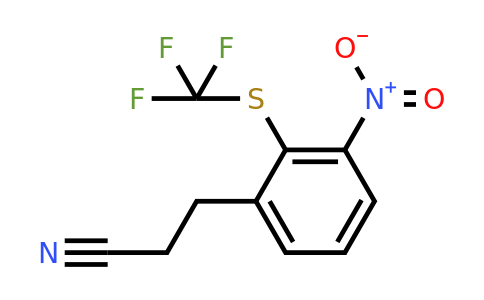 1805723-67-4 | 3-(3-Nitro-2-(trifluoromethylthio)phenyl)propanenitrile