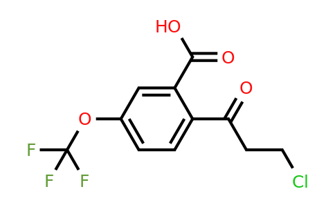 1805724-20-2 | 2-(3-Chloropropanoyl)-5-(trifluoromethoxy)benzoic acid