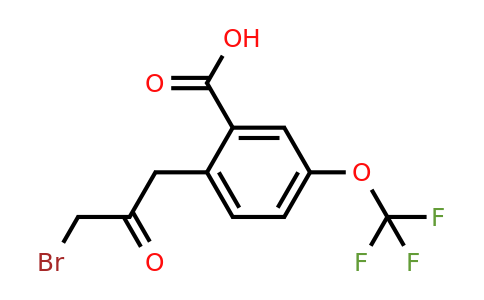 1805724-42-8 | 2-(3-Bromo-2-oxopropyl)-5-(trifluoromethoxy)benzoic acid