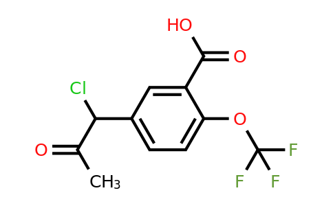 5-(1-Chloro-2-oxopropyl)-2-(trifluoromethoxy)benzoic acid