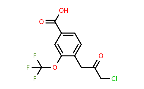 1805724-52-0 | 4-(3-Chloro-2-oxopropyl)-3-(trifluoromethoxy)benzoic acid