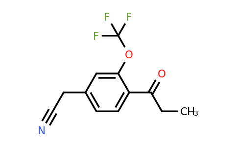 1805725-47-6 | 4-Propionyl-3-(trifluoromethoxy)phenylacetonitrile