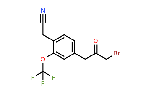1805725-59-0 | 4-(3-Bromo-2-oxopropyl)-2-(trifluoromethoxy)phenylacetonitrile
