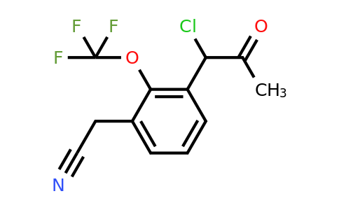 1805725-63-6 | 3-(1-Chloro-2-oxopropyl)-2-(trifluoromethoxy)phenylacetonitrile