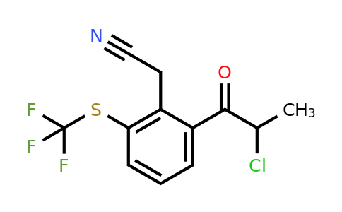 1805727-89-2 | 2-(2-Chloropropanoyl)-6-(trifluoromethylthio)phenylacetonitrile