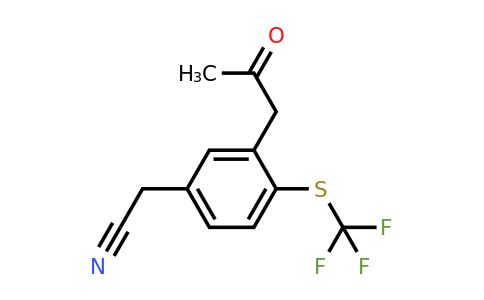 1805727-95-0 | 3-(2-Oxopropyl)-4-(trifluoromethylthio)phenylacetonitrile