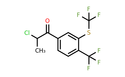 1805728-20-4 | 2-Chloro-1-(4-(trifluoromethyl)-3-(trifluoromethylthio)phenyl)propan-1-one